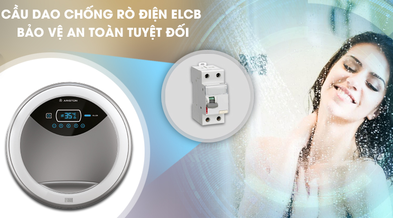 Cầu dao chống rò điện ELCB - Máy nước nóng Ariston RT45E-VN - 4.5 kW Cầu dao chống rò điện ELCB - Máy nước nóng Ariston RT45E-VN - 4.5 kW