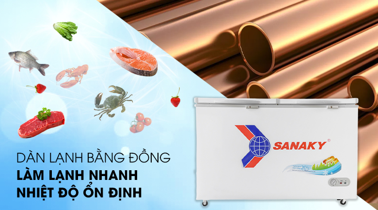 Tủ đông Sanaky 410 lít VH 5699HY Tủ đông Sanaky 410 lít VH 5699HY
