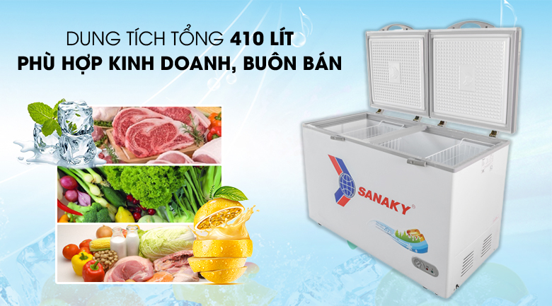 Tủ đông Sanaky 410 lít VH 5699HY Tủ đông Sanaky 410 lít VH 5699HY
