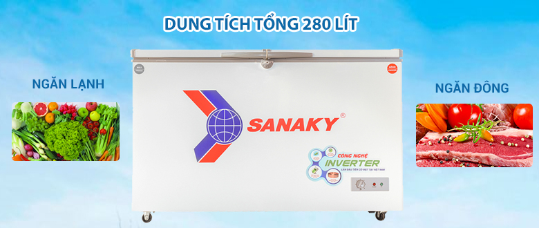 Tủ đông Sanaky Inverter 320 lít VH-4099W3 Tủ đông Sanaky Inverter 320 lít VH-4099W3