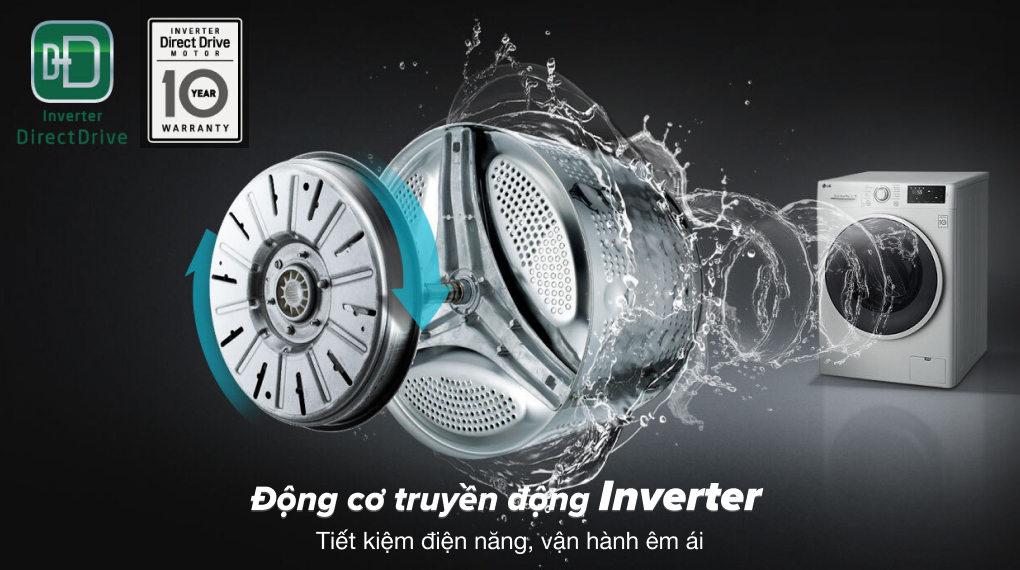 Máy giặt LG Inverter 10 kg FV1410S3B Máy giặt LG Inverter 10 kg FV1410S3B