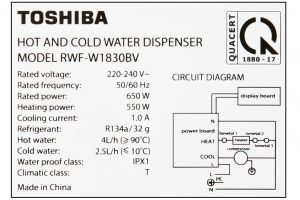Cay Nuoc Nong Lanh Toshiba Rwf W1830bvk