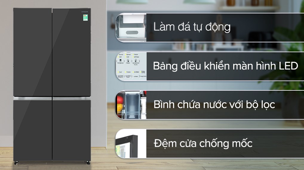 Tủ lạnh Hitachi Inverter 569 lít R-WB640PGV1 GMG Tủ lạnh Hitachi Inverter 569 lít R-WB640PGV1 GMG