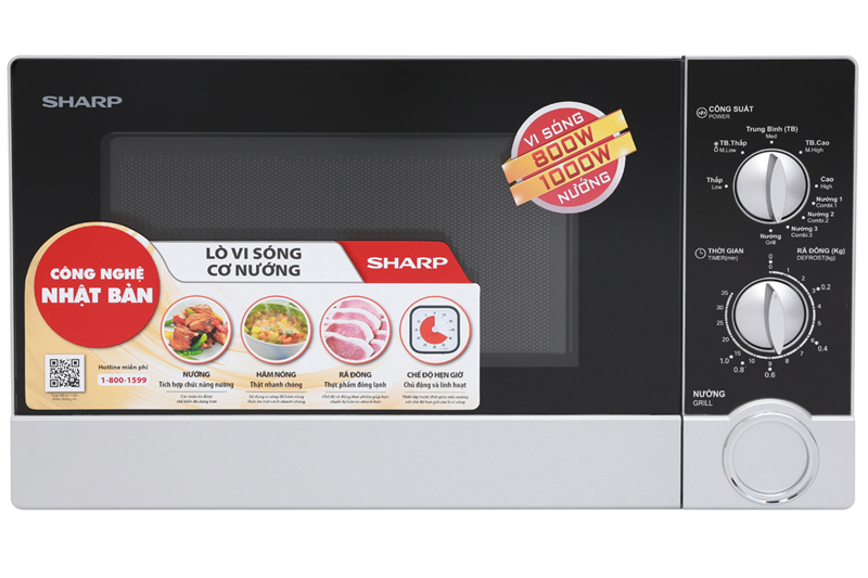 Lò vi sóng có nướng Sharp R-G302VN-S 23 lít Lò vi sóng có nướng Sharp R-G302VN-S 23 lít
