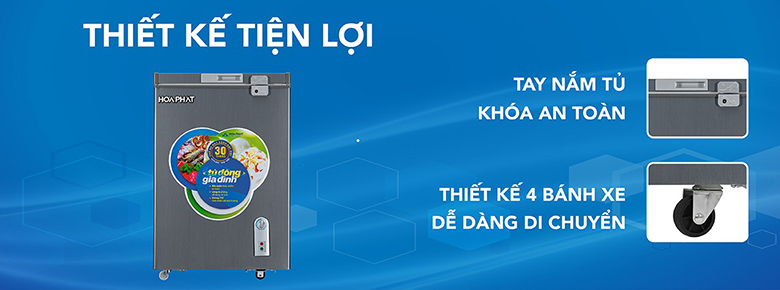 Tủ đông Hòa Phát 107 lít HCF 106ĐSH Tủ đông Hòa Phát 107 lít HCF 106ĐSH