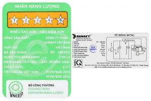 Tu Dong Sanaky Inverter 150 Lit Vh 180vd3