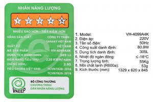 Tu Dong Sanaky Inverter 305 Lit Vh 4099a4k