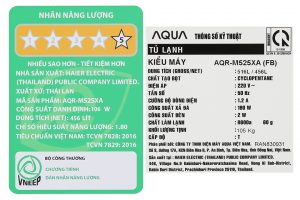 Tu Lanh Aqua Inverter 456 Lit Aqr M525xafb