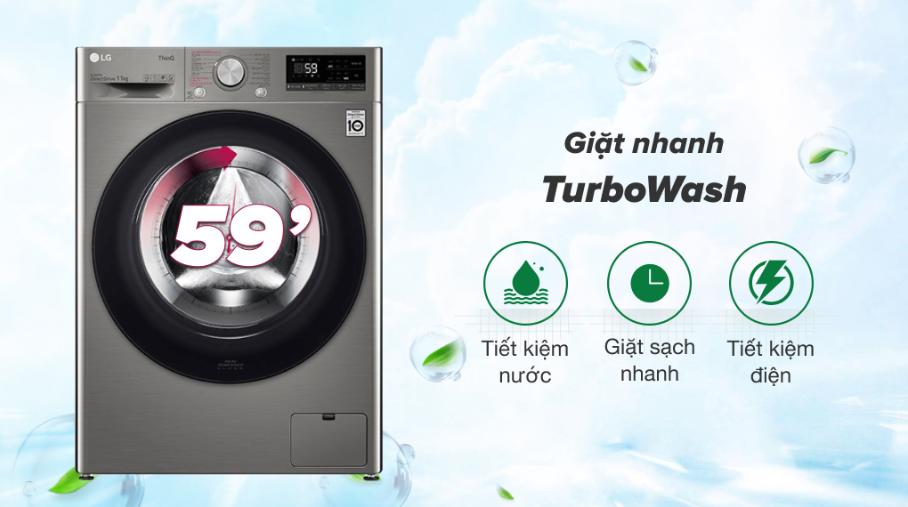 Máy giặt LG Inverter 11 kg FV1411S4P Máy giặt LG Inverter 11 kg FV1411S4P