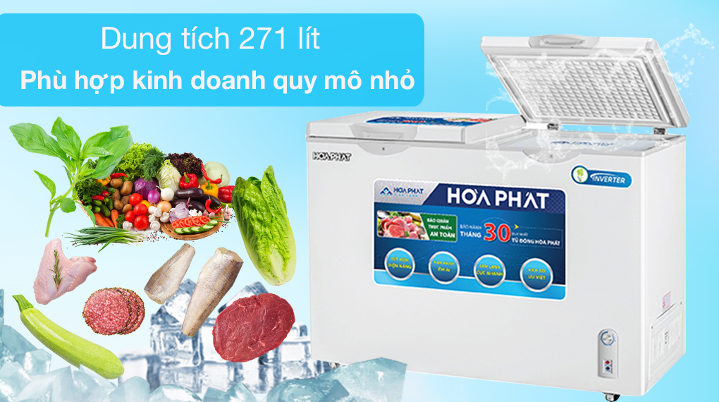 Tủ đông Hòa Phát 271 lít HCFI 656S2Đ2 Tủ đông Hòa Phát 271 lít HCFI 656S2Đ2