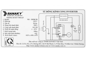 Tu Dong Sanaky Inverter 280 Lit Vh 3899k3b