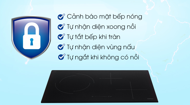 Bếp từ hồng ngoại 3 vùng nấu Hafele HC-M773D (536.61.705) Bếp từ hồng ngoại 3 vùng nấu Hafele HC-M773D (536.61.705)