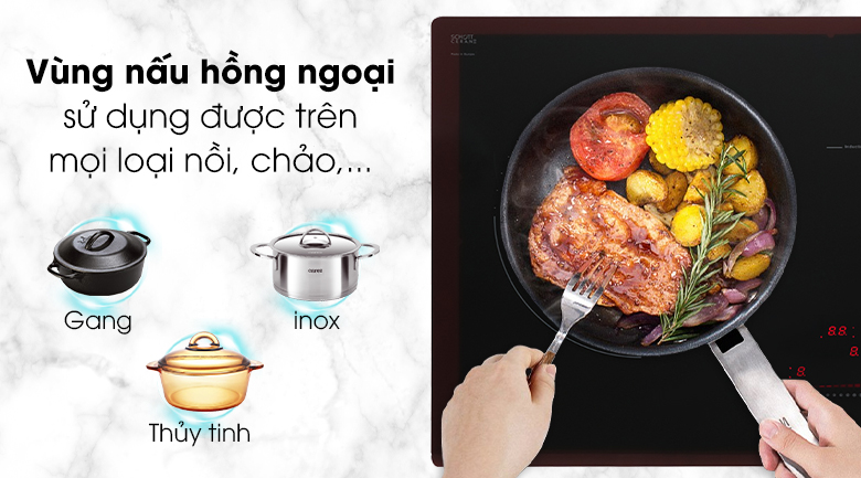 Bếp từ hồng ngoại 3 vùng nấu Hafele HC-M773D (536.61.705) Bếp từ hồng ngoại 3 vùng nấu Hafele HC-M773D (536.61.705)