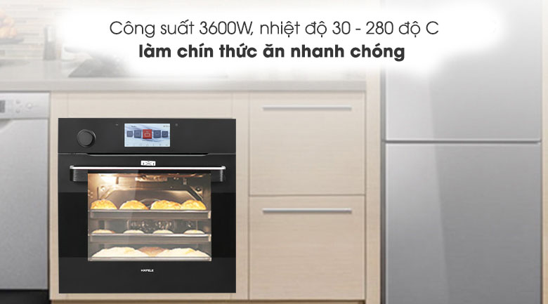 Lò nướng và hấp lắp âm Hafele HO-T60B (535.02.711) 65 lít Lò nướng và hấp lắp âm Hafele HO-T60B (535.02.711) 65 lít