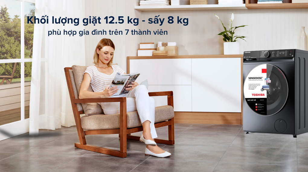 Máy giặt sấy Toshiba Inverter 12.5 kg TWD-BM135GF4V(MG) Máy giặt sấy Toshiba Inverter 12.5 kg TWD-BM135GF4V(MG)