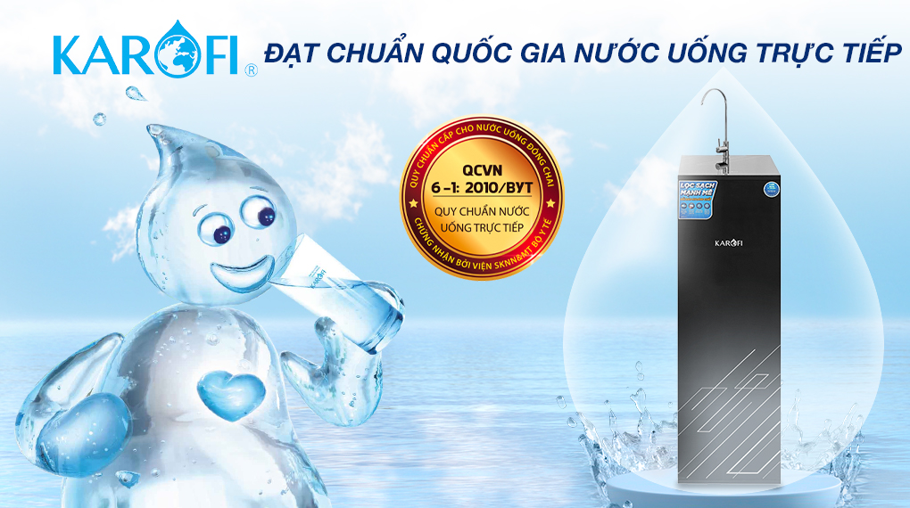 Máy lọc nước RO Karofi KAQ-X26 10 lõi Máy lọc nước RO Karofi KAQ-X26 10 lõi