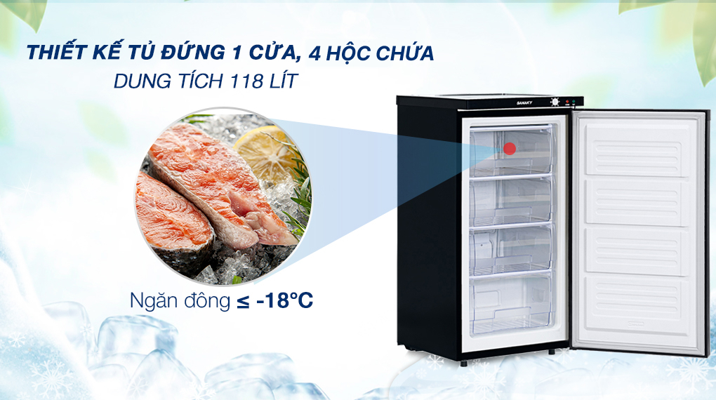 Tủ đông Sanaky 118 lít VH-160K Tủ đông Sanaky 118 lít VH-160K