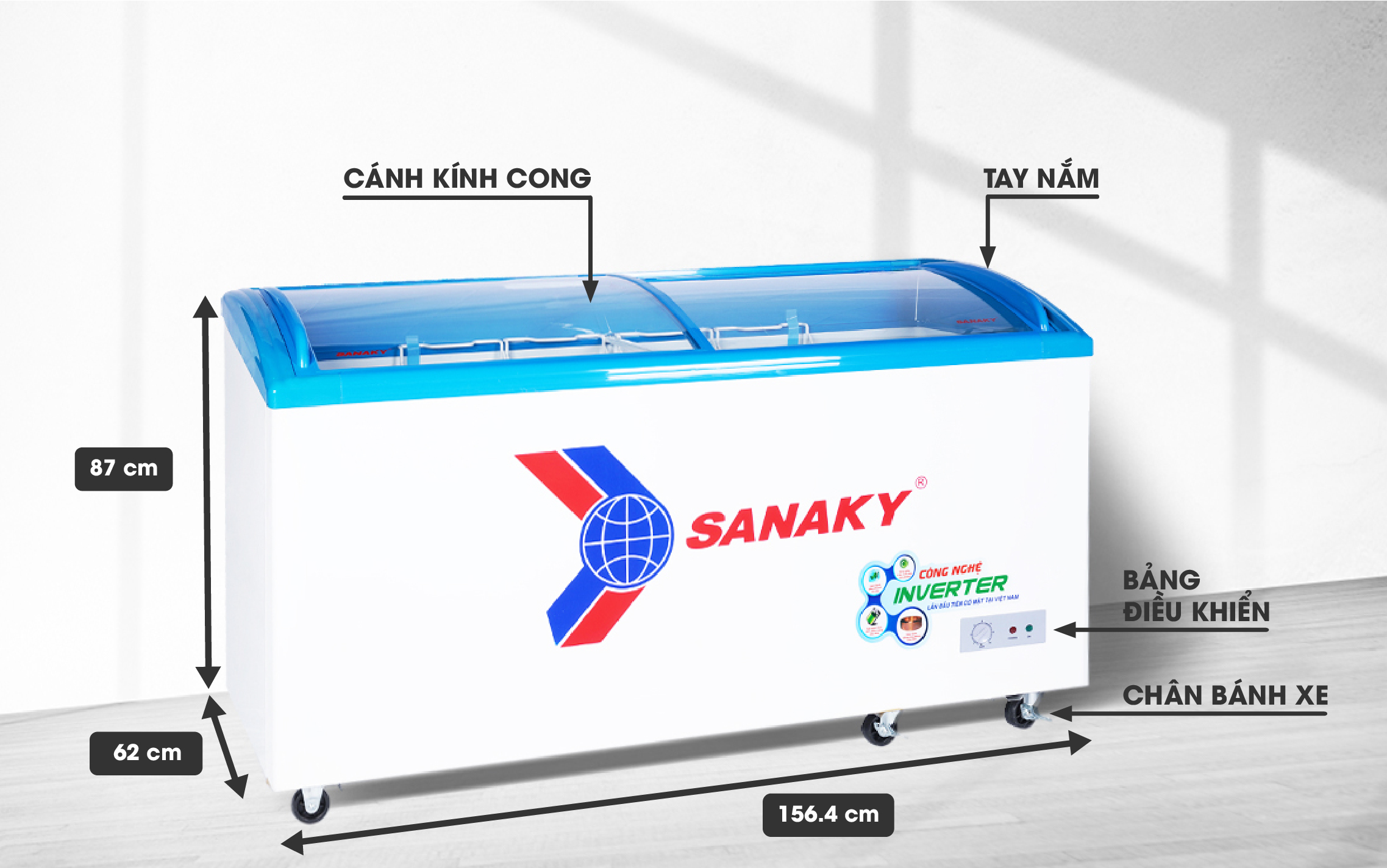 Tủ đông SanakyInverter 437 lít VH-6899K3 Tủ đông SanakyInverter 437 lít VH-6899K3