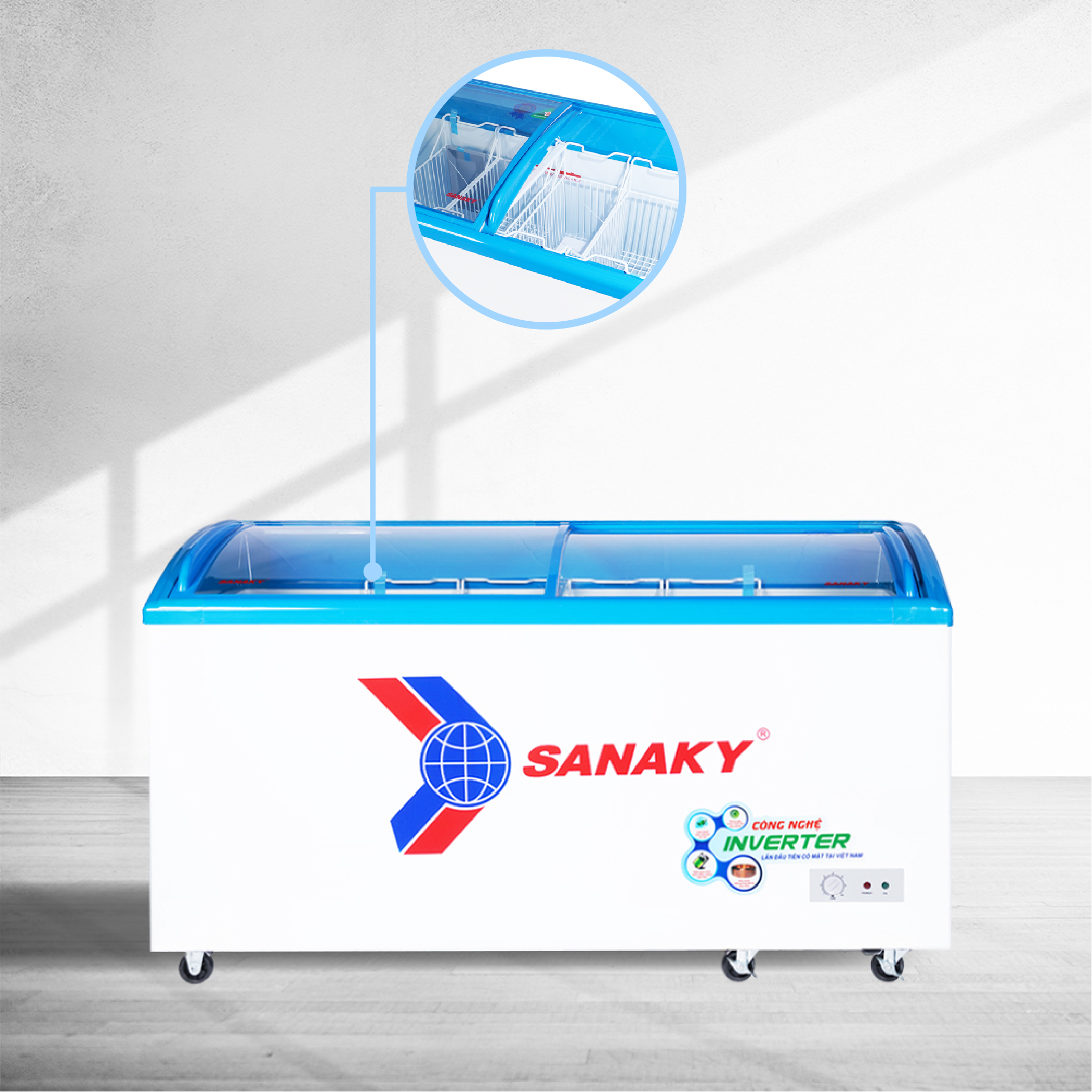 Tủ đông SanakyInverter 437 lít VH-6899K3 Tủ đông SanakyInverter 437 lít VH-6899K3