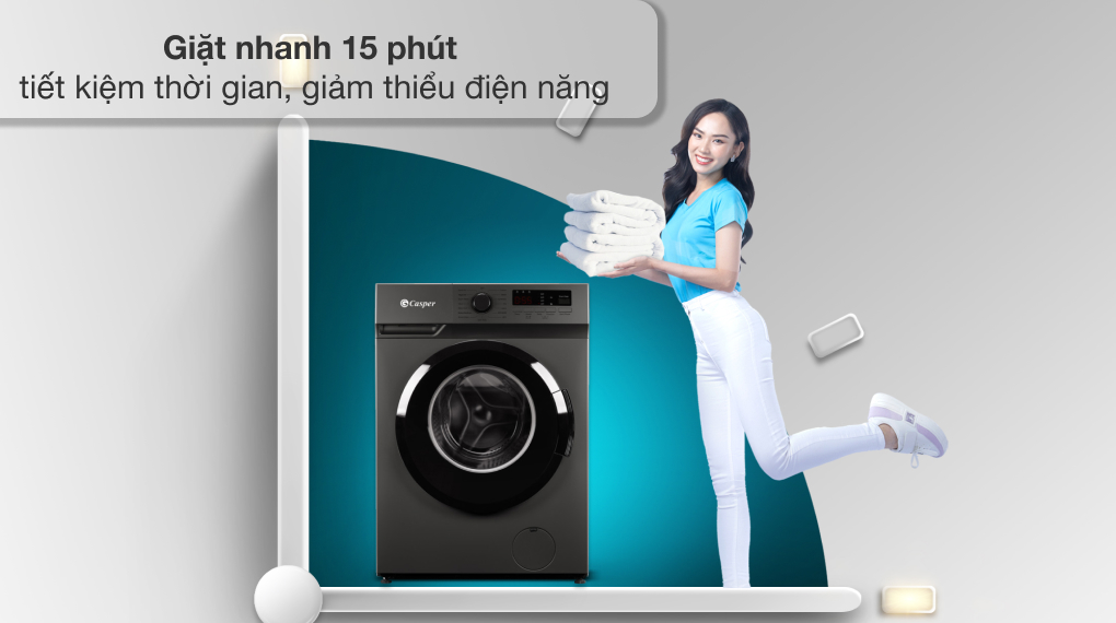 Máy giặt Casper Inverter 9 kg WF-9VG1 Máy giặt Casper Inverter 9 kg WF-9VG1