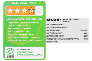 May Giat Sharp 7.5 Kg ES Y75HV S