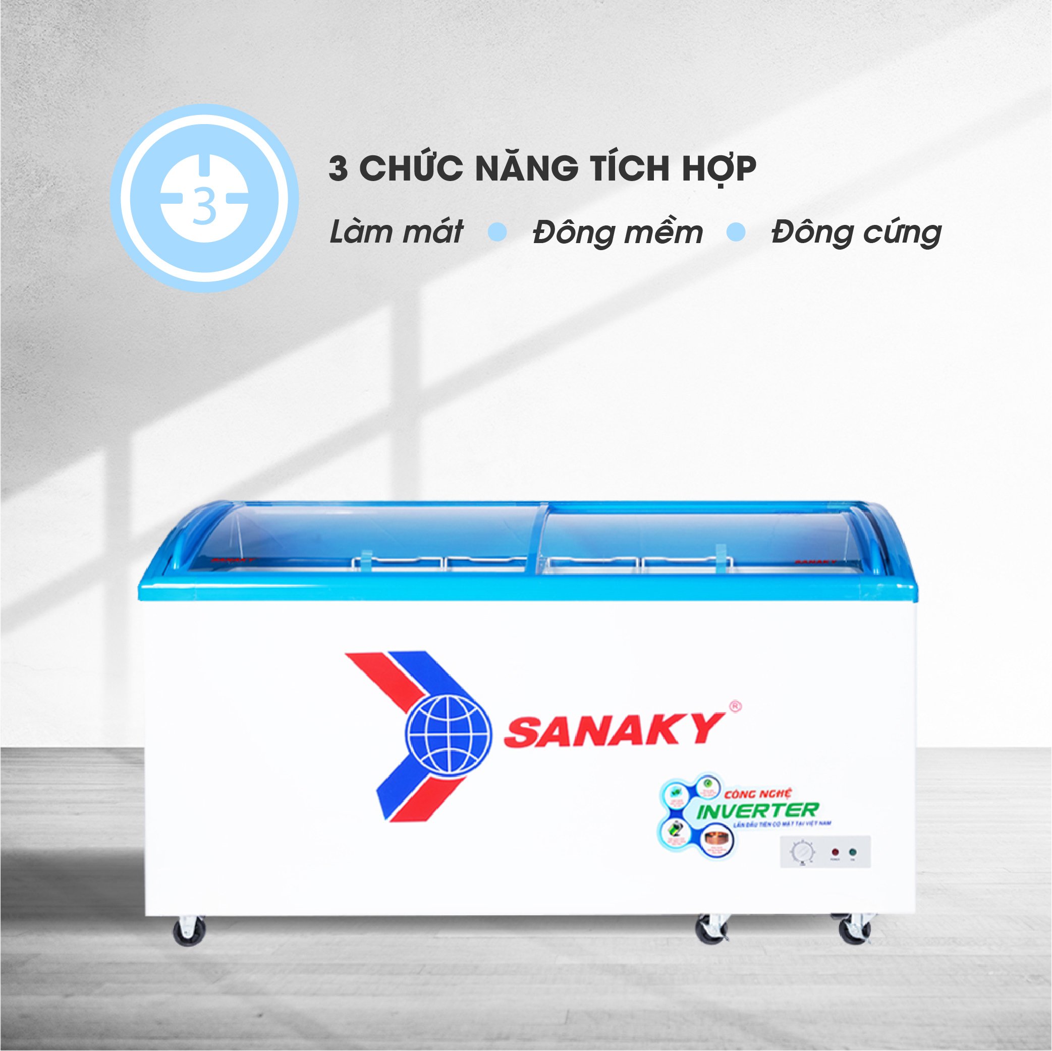 Tủ đông SanakyInverter 437 lít VH-6899K3 Tủ đông SanakyInverter 437 lít VH-6899K3