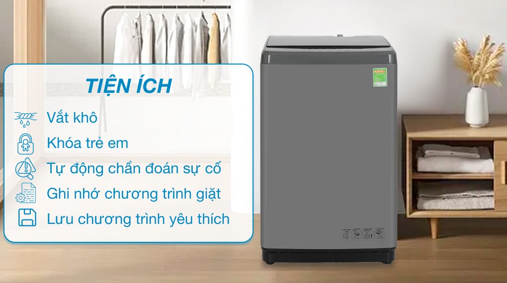 Máy giặt Hisense 8 kg WTZQ8012UT - Tiện ích