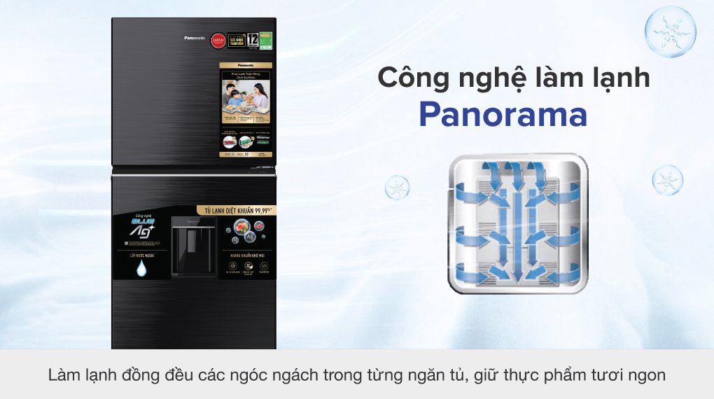 Tủ lạnh Panasonic Inverter 366 lít NR-TL381GVKV - Công nghệ làm lạnh + Công nghệ bảo quản thực phẩm Tủ lạnh Panasonic Inverter 366 lít NR-TL381GVKV - Công nghệ làm lạnh + Công nghệ bảo quản thực phẩm