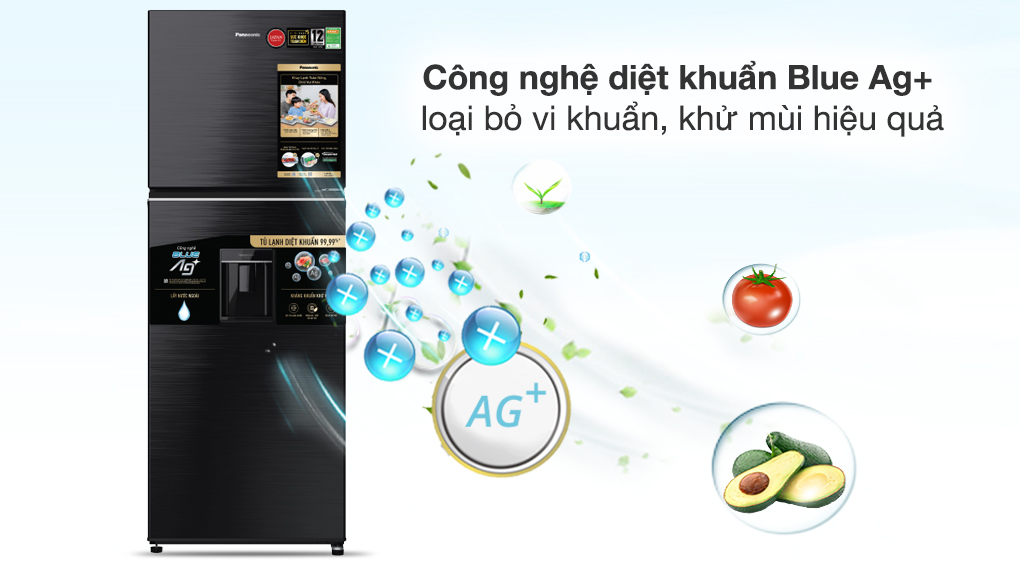 Tủ lạnh Panasonic Inverter 366 lít NR-TL381GVKV - Công nghệ kháng khuẩn, khử mùi Tủ lạnh Panasonic Inverter 366 lít NR-TL381GVKV - Công nghệ kháng khuẩn, khử mùi