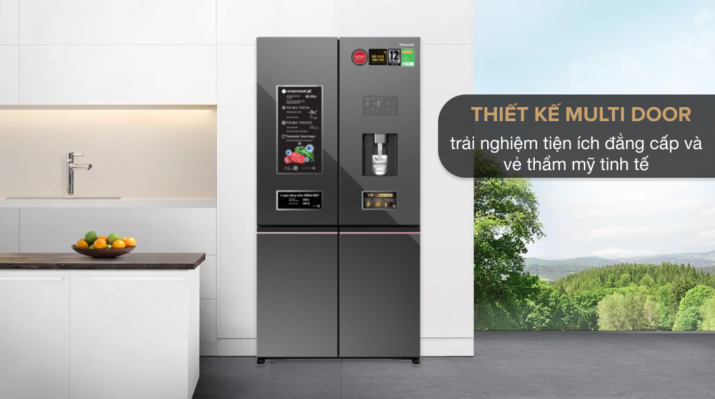 Tủ lạnh Panasonic Inverter 621 lít PRIME+ Edition Multi Door NR-XY680YMMV - Thiết kế  Tủ lạnh Panasonic Inverter 621 lít PRIME+ Edition Multi Door NR-XY680YMMV - Thiết kế