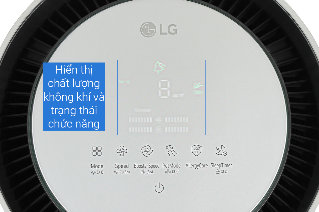 Máy lọc không khí LG PuriCare 360 Alpha Double AS10GDBY0.ABAE 72W - Bảng điều khiển Máy lọc không khí LG PuriCare 360 Alpha Double AS10GDBY0.ABAE 72W - Bảng điều khiển