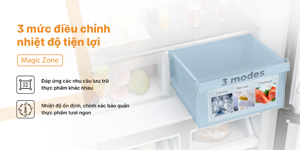 ngăn magic zone - Tủ lạnh Aqua Inverter 469 lít Multi Door AQR-M536XA(GB) ngăn magic zone - Tủ lạnh Aqua Inverter 469 lít Multi Door AQR-M536XA(GB)