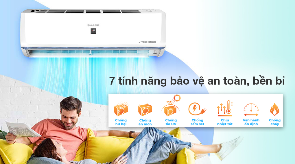 Máy lạnh Sharp Inverter 1 HP AH-XP10BSW - Tiện ích Máy lạnh Sharp Inverter 1 HP AH-XP10BSW - Tiện ích