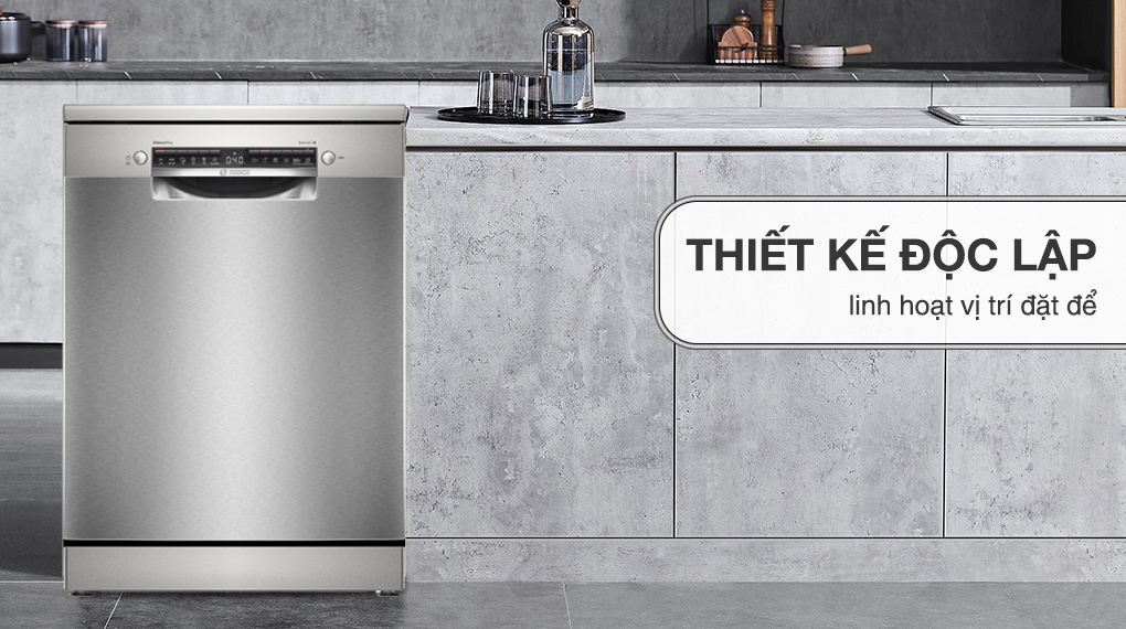 Máy rửa chén độc lập Bosch SMS4ECI26E - Tổng quan thiết kế Máy rửa chén độc lập Bosch SMS4ECI26E - Tổng quan thiết kế