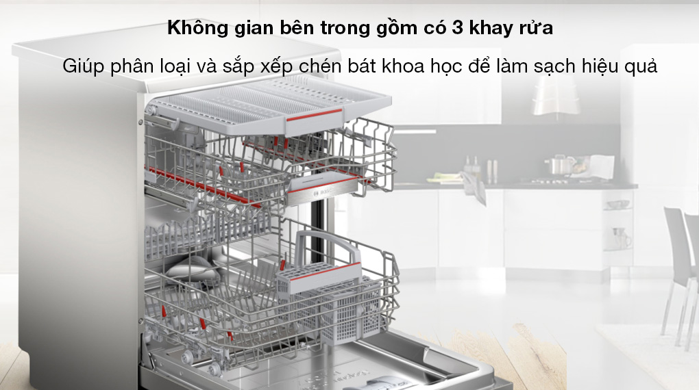 Máy rửa chén độc lập Bosch SMS6ZCI37Q - Khay rửa Máy rửa chén độc lập Bosch SMS6ZCI37Q - Khay rửa