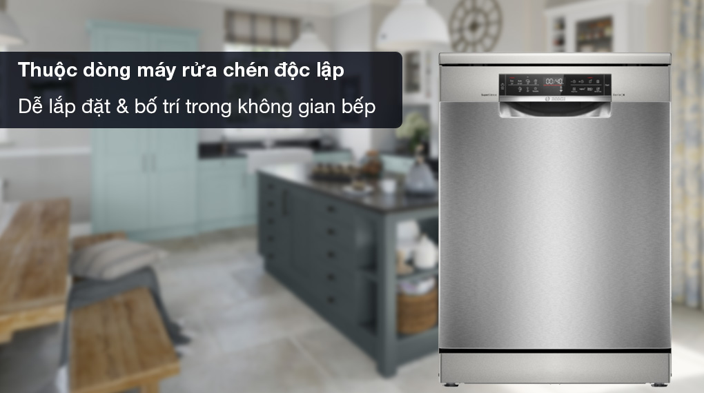 Máy rửa chén độc lập Bosch SMS6ZCI37Q - Thiết kế Máy rửa chén độc lập Bosch SMS6ZCI37Q - Thiết kế