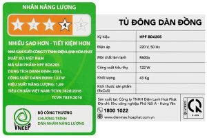 Tủ đông Hòa Phát 205 Lít HPF BD6205