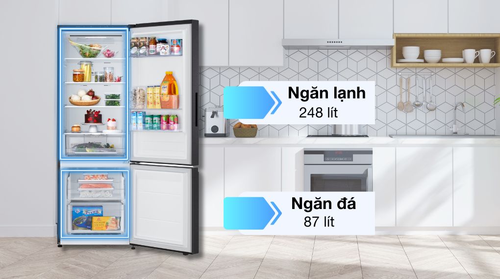 Tủ lạnh LG Inverter 335 lít LBB33BLM - Ngăn lạnh + Ngăn đá Tủ lạnh LG Inverter 335 lít LBB33BLM - Ngăn lạnh + Ngăn đá