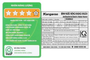 Bình nóng lạnh gián tiếp Kangaroo 22 lít 2500W KG68A2