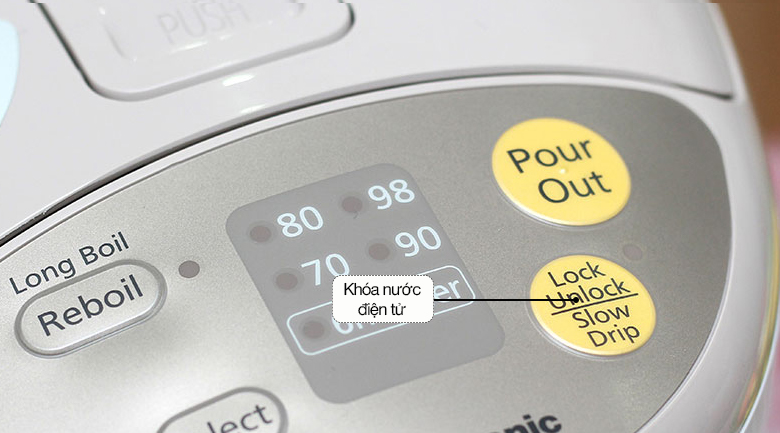 Bình thủy điện Panasonic NC-EG4000CSY 4 lít - Khóa nước an toàn Bình thủy điện Panasonic NC-EG4000CSY 4 lít - Khóa nước an toàn