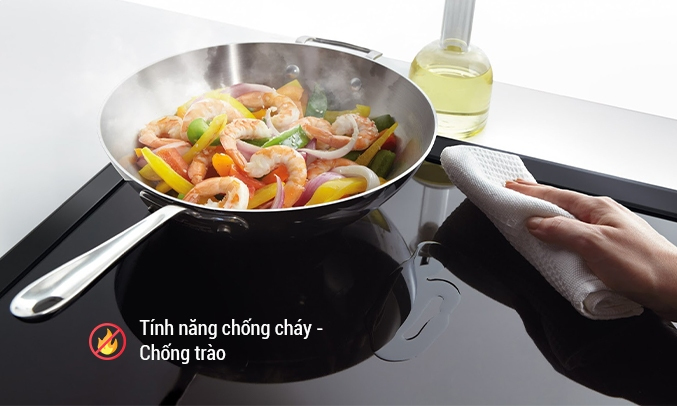Bếp điện từ đôi Junger CEJ-202-II - Tính năng chống cháy, chống chào