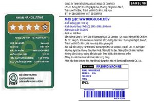 Máy giặt Samsung AI Inverter 10 kg WW10DG6U34LBSV