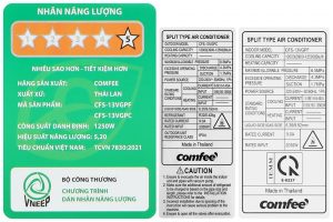 Máy lạnh Comfee Inverter 1.5 HP CFS-13VGPF