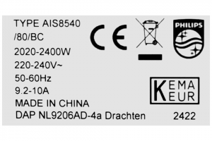 Bàn ủi hơi nước đứng Philips AIS8540/80 2400W