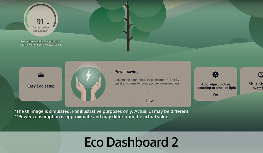 Eco Dashboard tivi Sony BRAVIA 5