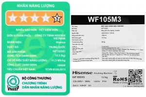 Máy giặt Hisense Inverter 10.5 kg WF105M3