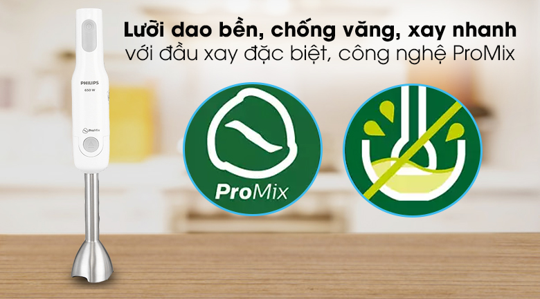 Máy xay sinh tố cầm tay Philips HR2534 - Đầu xay đặc biệt cùng công nghệ xay ProMix tiên tiến Máy xay sinh tố cầm tay Philips HR2534 - Đầu xay đặc biệt cùng công nghệ xay ProMix tiên tiến