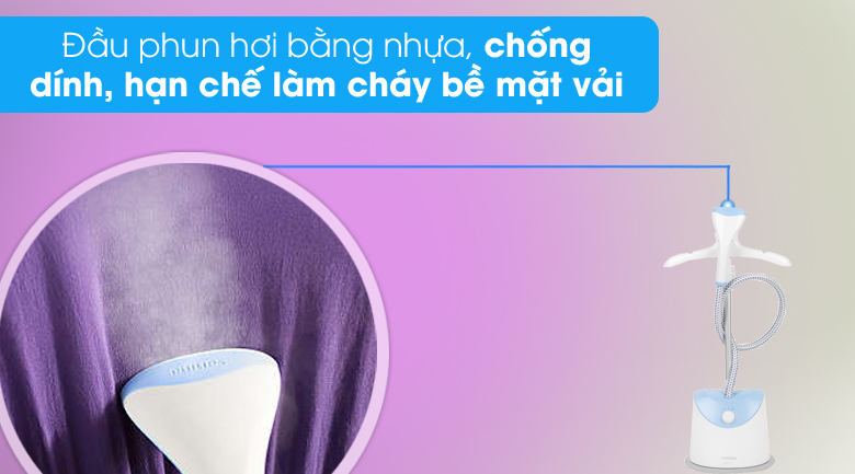 Mặt đế chống dính - Bàn ủi hơi nước đứng Philips GC482/29 Mặt đế chống dính - Bàn ủi hơi nước đứng Philips GC482/29