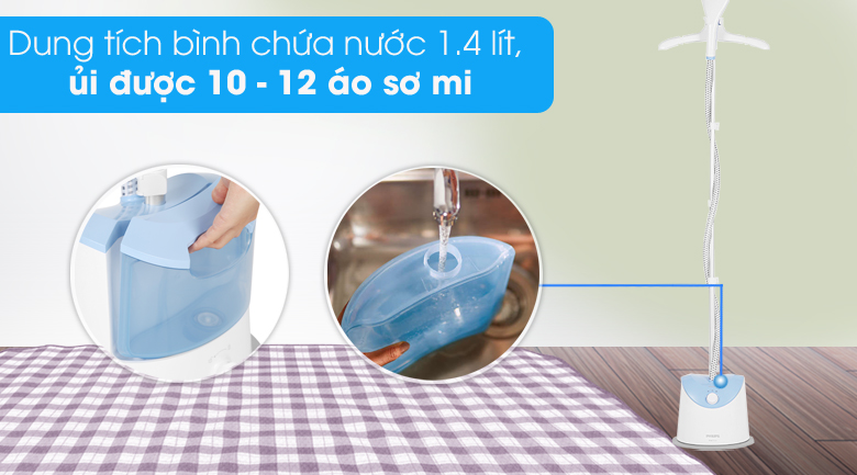 Bình chứa dễ dùng - Bàn ủi hơi nước đứng Philips GC482/29 Bình chứa dễ dùng - Bàn ủi hơi nước đứng Philips GC482/29