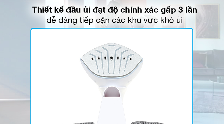 Bàn ủi hơi nước đứng Philips GC625/29 - Thiết kế đầu ủi đạt độ chính xác gấp 3 lần Bàn ủi hơi nước đứng Philips GC625/29 - Thiết kế đầu ủi đạt độ chính xác gấp 3 lần